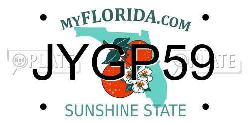 JYGP59 Florida License Plate