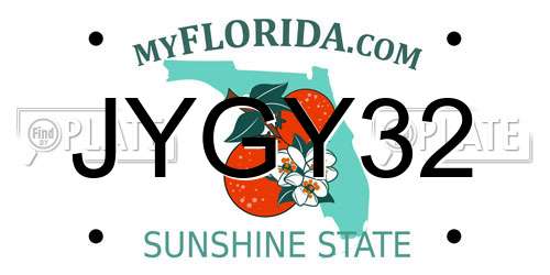 JYGY32 Florida License Plate