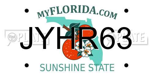 JYHR63 Florida License Plate