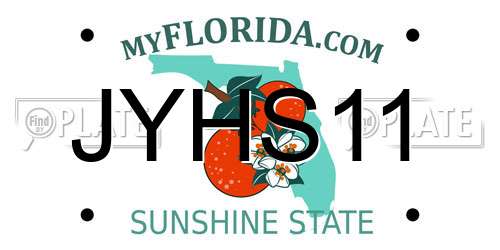 JYHS11 Florida License Plate