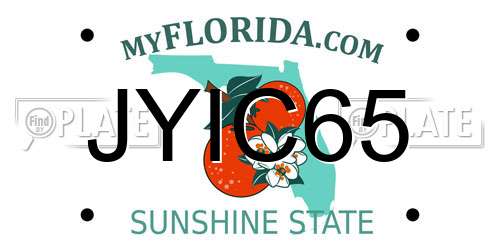 JYIC65 Florida License Plate