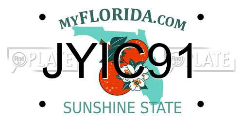 JYIC91 Florida License Plate