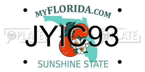 JYIC93 Florida License Plate