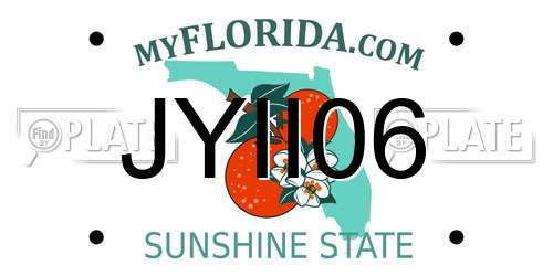 JYII06 Florida License Plate