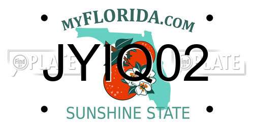 JYIQ02 Florida License Plate