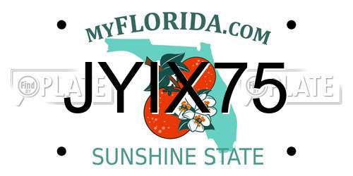 JYIX75 Florida License Plate