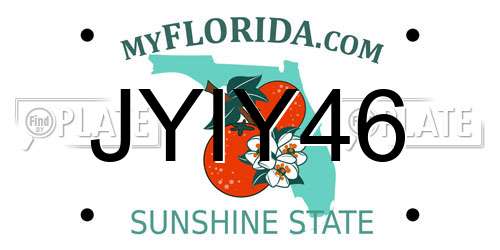 JYIY46 Florida License Plate