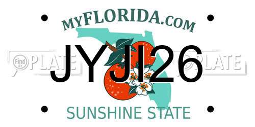 JYJI26 Florida License Plate