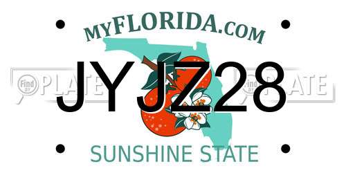 JYJZ28 Florida License Plate