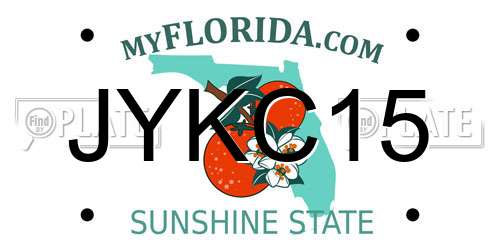 JYKC15 Florida License Plate