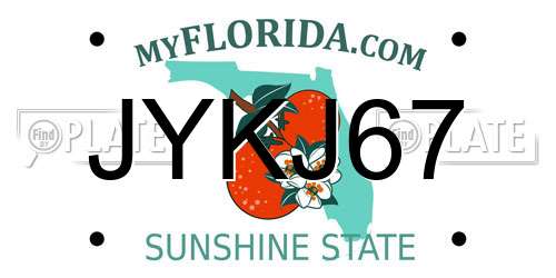 JYKJ67 Florida License Plate