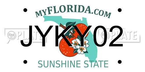 JYKY02 Florida License Plate