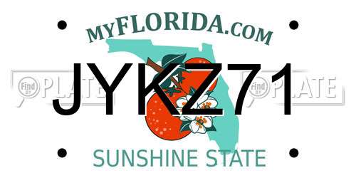 JYKZ71 Florida License Plate