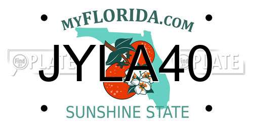 JYLA40 Florida License Plate