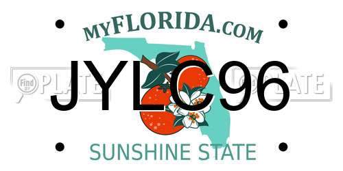 JYLC96 Florida License Plate