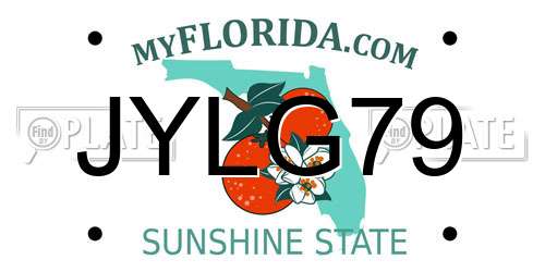 JYLG79 Florida License Plate