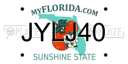 JYLJ40 Florida License Plate