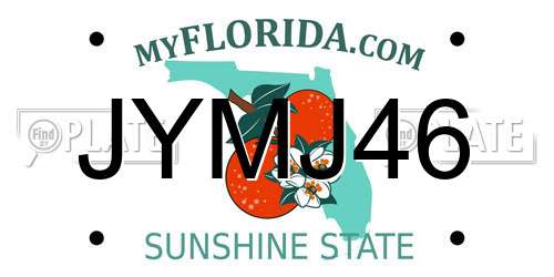 JYMJ46 Florida License Plate