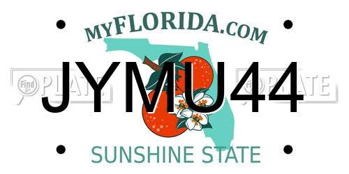 JYMU44 Florida License Plate