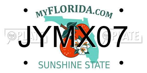 JYMX07 Florida License Plate