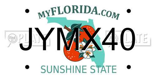 JYMX40 Florida License Plate