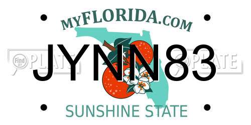 JYNN83 Florida License Plate