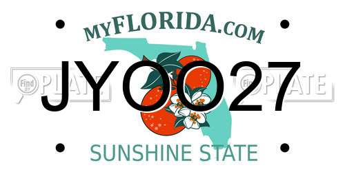JYOO27 Florida License Plate