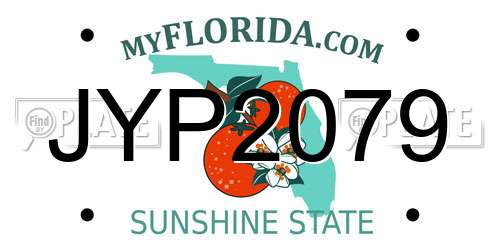 JYP2079 Florida License Plate