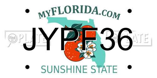 JYPF36 Florida License Plate