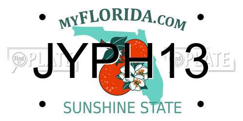 JYPH13 Florida License Plate