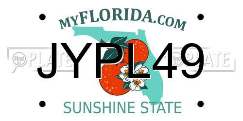 JYPL49 Florida License Plate