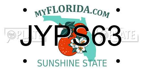 JYPS63 Florida License Plate
