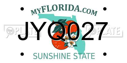 JYQ027 Florida License Plate