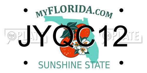 JYQC12 Florida License Plate