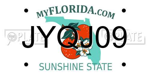 JYQJ09 Florida License Plate