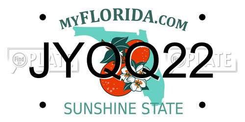 JYQQ22 Florida License Plate