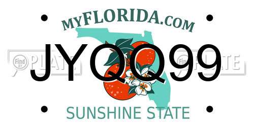 JYQQ99 Florida License Plate