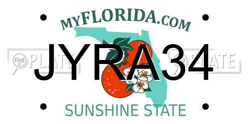 JYRA34 Florida License Plate