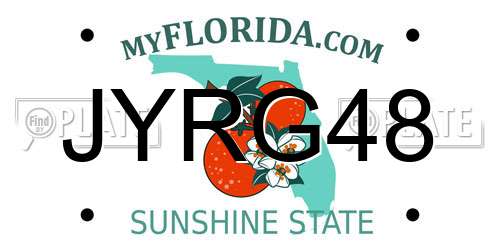JYRG48 Florida License Plate