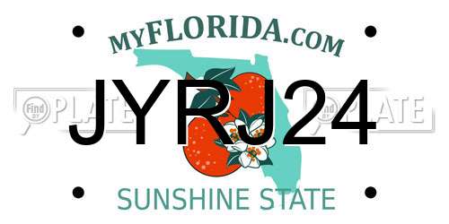 JYRJ24 Florida License Plate