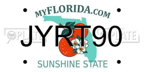 JYRT90 Florida License Plate