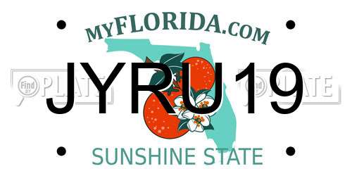JYRU19 Florida License Plate