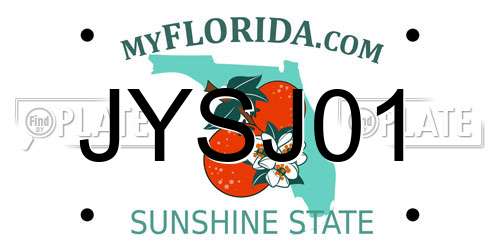 JYSJ01 Florida License Plate