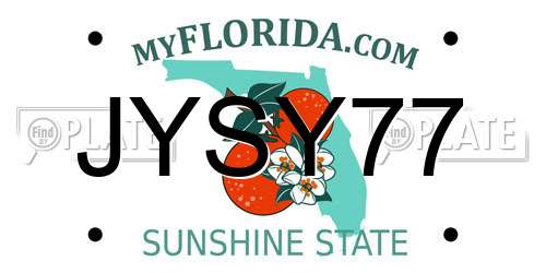 JYSY77 Florida License Plate