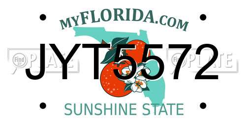 JYT5572 Florida License Plate
