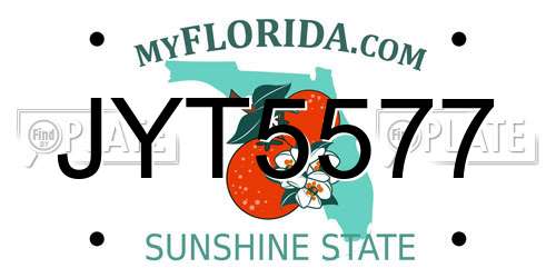JYT5577 Florida License Plate