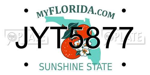 JYT5877 Florida License Plate