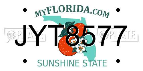 JYT8577 Florida License Plate