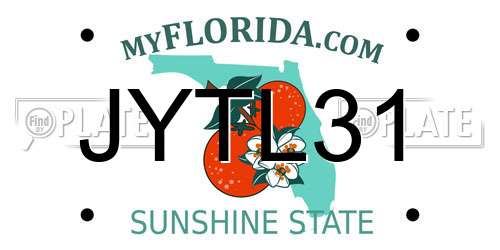 JYTL31 Florida License Plate