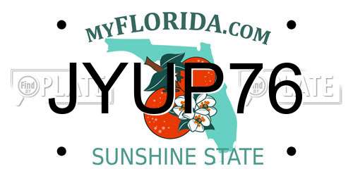 JYUP76 Florida License Plate
